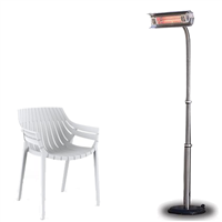 Outdoor Vondom Spritz Dining Chair (4 pack) + Outdoor Telescopic IR Heater