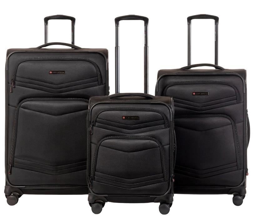 CENTRAL - Piece Deluxe Softside Luggage Set