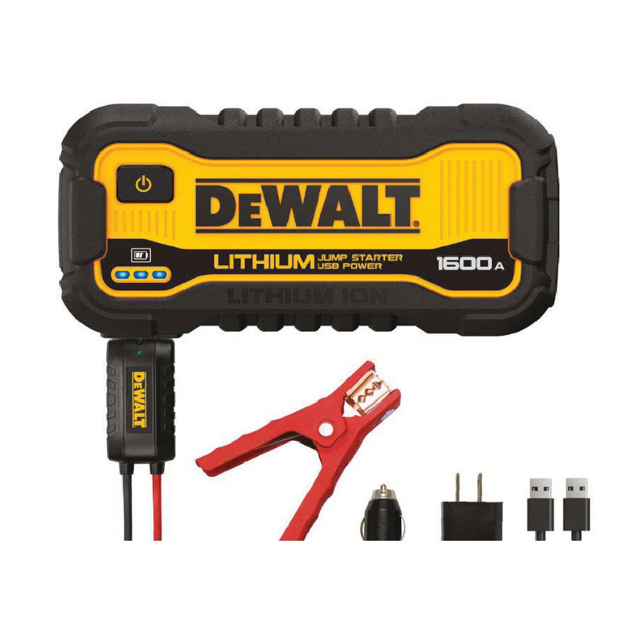 Dewalt 1600 Peak Amp Lithium Jump Starter with USB Power Bank