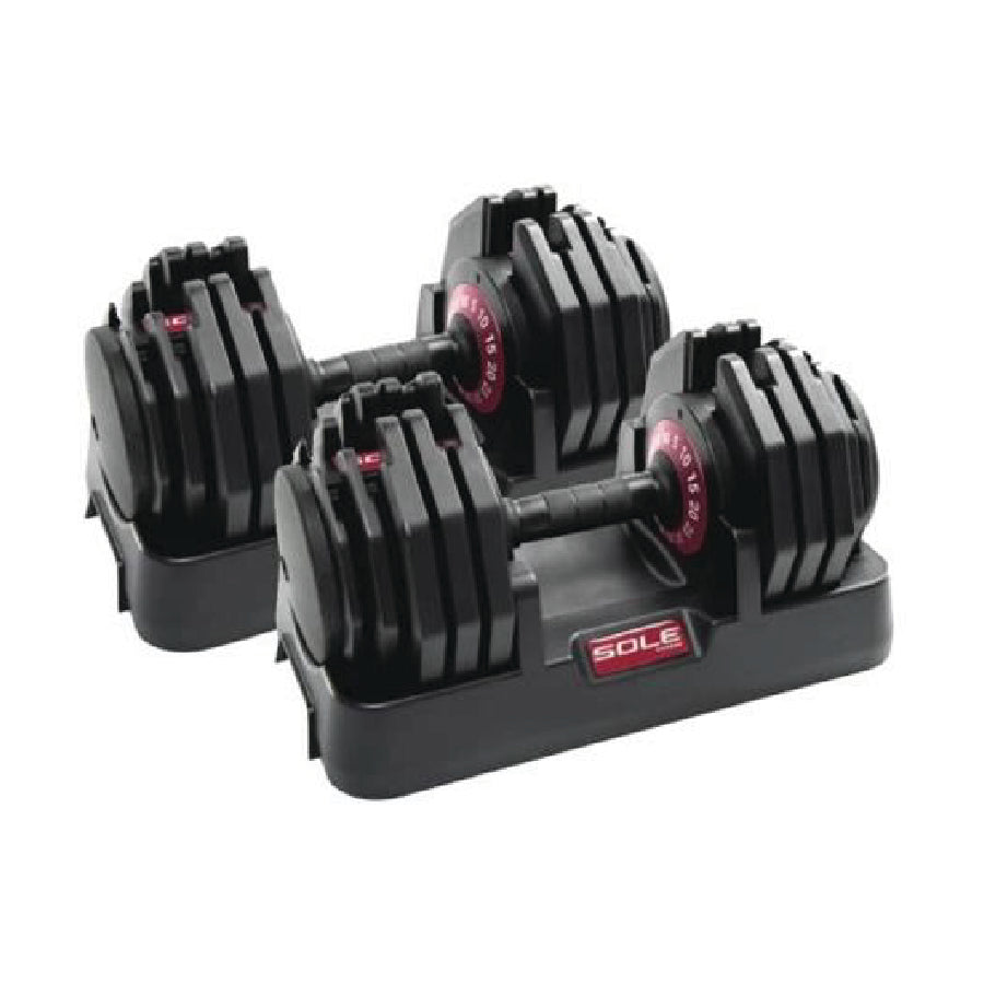 SOLE FITNESS - SW180 Adjustable Dumbbell Set - 160lbs