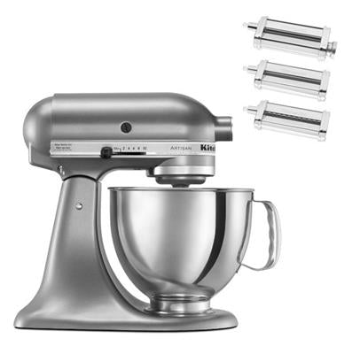 KITCHEN AID -  5-Qt. Tilt-Head S. Mixer PR Bundle- C.Silver & Lagostina 11pc. Finezza 5-Ply Clad S.Steel Cookware Set
