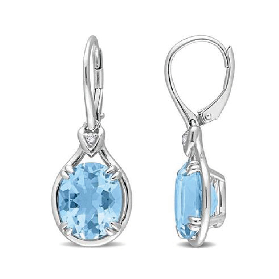 DELMAR JEWLERY - Topaz Drop Earrings in Silver