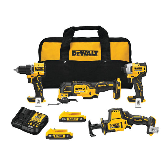 Dewalt ATOMIC 20V Cordless Brushless 4-Tool Combo Kit