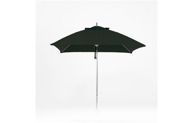 BUM OASIS Oasis 7.5' Square Umbrella - Dark Grey + NARDI Alfa Sun Lounger Set - Antracite