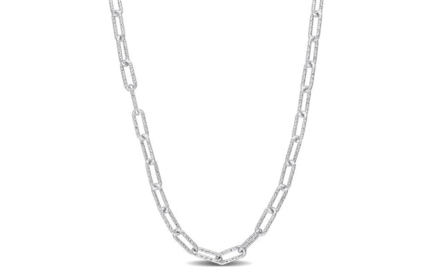 DELMAR JEWELRY Paperclip Chain Necklace in Silver