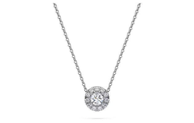 Swarovski Eternity Halo Solitaire Pendant in Silver