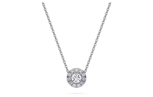 Swarovski Eternity Halo Solitaire Pendant in Silver