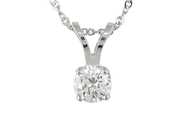 DELMAR JEWELRY Diamond Solitaire White Gold Pendant