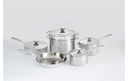 LE CREUSET 10pc. Stainless Steel Cookware Set