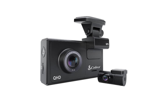 COBRA QHD Smart Dash Cam w/ FHD Rear Cam