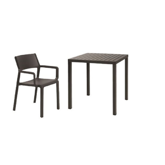 NARDI Cube 70 3pc. Patio Table Set - Antracite