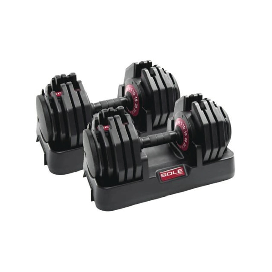 Sole Fitness SW180 Adjustable Dumbbell Set - 160lbs